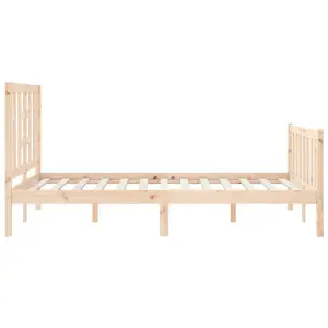 Berkfield Bed Frame with Headboard 120x200 cm Solid Wood