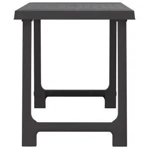 Berkfield Camping Table Anthracite 79x56x64 cm PP Wooden Look