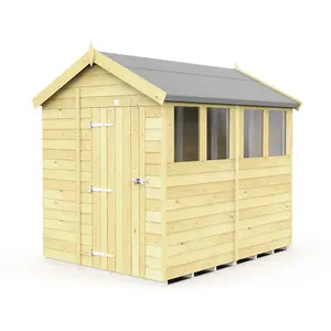 DIY Sheds 6x8 Apex Shed - Single Door With Windows