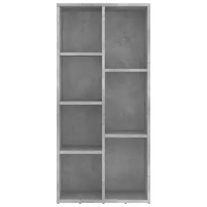 Berkfield Book Cabinet Concrete Grey 50x25x106 cm Engineered Wood