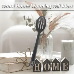 Slotted Spoon Heat Resistant Spoon Kitchen Recycled Materials Black