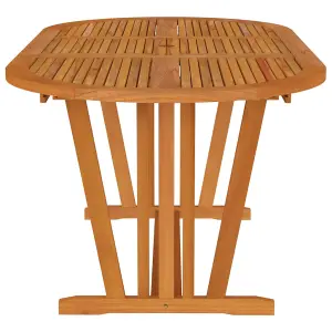 Berkfield Garden Table 200x100x75 cm Solid Wood Eucalyptus