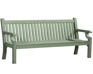 Winawood Sandwick 4 Seater Wood Effect Bench - Duck Egg Green