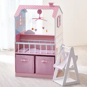 Teamson Kids - Olivia's Classic Doll Changing Station Dollhouse-pink