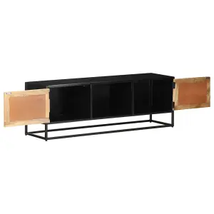 Berkfield TV Cabinet 120x30x40 cm Rough Mango Wood