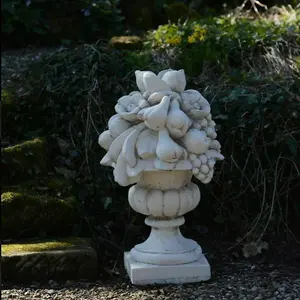 Pair Of Large Fruit Vase Pillar Tops