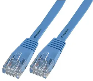 PRO SIGNAL - Flat Cat5e LSOH Ethernet Patch Lead, 1m Blue