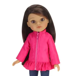 Sophia's - 14.5" Doll - Hot Pink Puffy Coat, Blue Jeggings & Pink Suede Boots