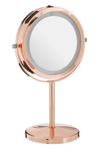 Maison by Premier Clara Rose Gold Led Mirror