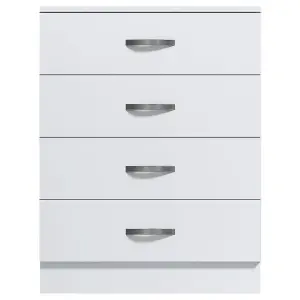 Tunis 4 Drawer Chest Of Drawers - Matt White