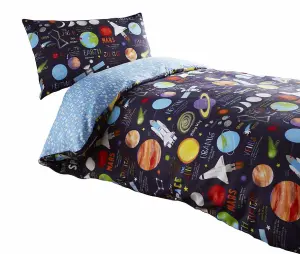 Planets Single Duvet Cover and Pillowcase