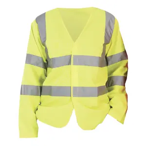 Yoko Mens Hi-Vis Long Sleeve Waistcoat / Jacket (Pack of 2)