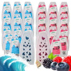 24pk Gel Air Fresheners for Home Pacific Surf & Fresh Berries, Room Fresheners for Home Odour Eliminator, Bathroom Air Freshener