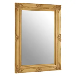 Interiors by Premier Baroque Rectangular Gold Wall Mirror