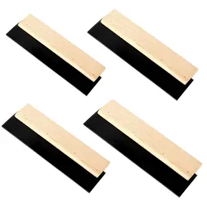 Toolty Rubber Grout Spreader with Wooden Handle Set 4PCS - 150,200,250,300mm for Grouting Jointing Tiles Joints DIY