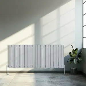 Right Radiators 600x1428 mm Horizontal Single Flat Panel Designer Radiator Chrome