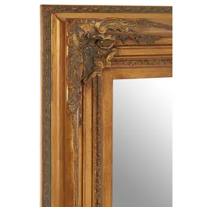 Interiors by Premier Baroque Rectangular Antique Gold Wall Mirror