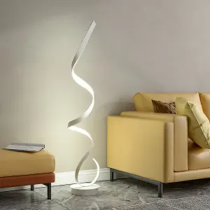 Contemporary LED Spiral Floor Lamp Floor Light in White Light Height 131CM