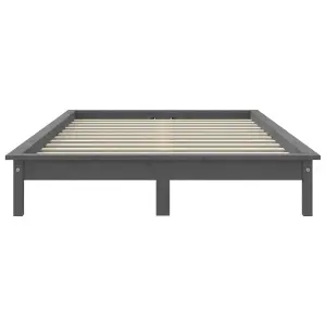 Berkfield Bed Frame Grey 120x200 cm Solid Wood Pine