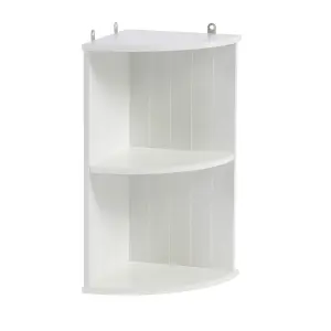 Home Source Bathroom Kitchen Corner Storage Shelf - White