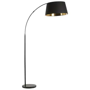 Arc Floor Lamp Black and Copper YABUS