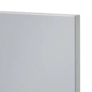 GoodHome Alisma High gloss grey Slab Tall larder Cabinet door (W)300mm (H)1467mm (T)18mm