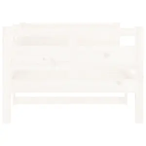 Berkfield Day Bed White Solid Wood Pine 90x190 cm