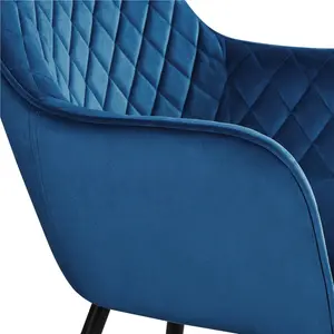  Upholstered Dining Chair (Set of 2) Blue