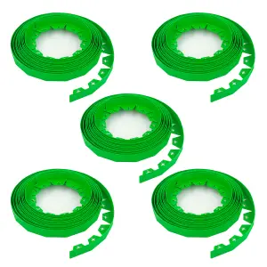 KCT 50m Metre Green Flexible Plastic Lawn Edging Grass Border with Pegs Garden Edger Heavy Duty Flower Bed