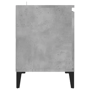 Berkfield TV Cabinet with Metal Legs Concrete Grey 103.5x35x50 cm