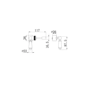 ENKI Chrome Traditional Lever Solid Brass Rigid Shower Riser Rail B14