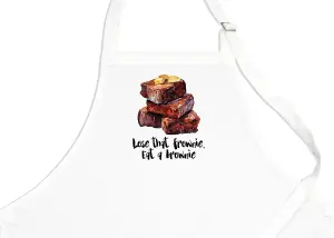 Purely Home Food Pun Novelty Kitchen Apron - Cooking & Baking Gift - Frownie Brownie