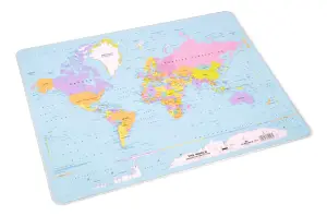 Durable Smooth Non-Slip World Map Desk Mat PC Keyboard Mouse Pad - 53x40cm