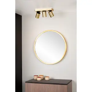 Lucide Nigel Modern Ceiling Spotlight Bar - LED Dim to warm - GU10 - 3x5W 2200K/3000K - Matt Gold, Brass