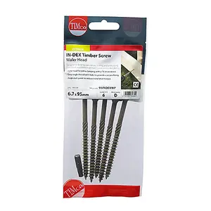 TIMCO Wafer Head Exterior Green Timber Screws  - 6.7 x 95 (6pcs)