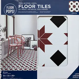 Floor Pops Orion Self Adhesive Vinyl Floor Tiles Pack of 10 (0.93sqm)