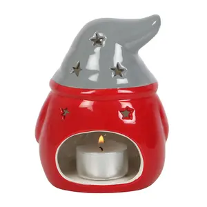 Something Different Gonk Tealight Holder Red/White/Grey (One Size)