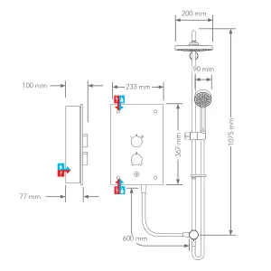 Mira Azora Dual Transparent Chrome effect Thermostatic Electric Shower, 9.8kW