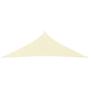 Berkfield Sunshade Sail Oxford Fabric Triangular 3x3x4.24 m Cream