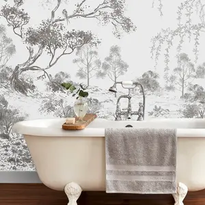 Laura Ashley Talbenny White Landscape Matt Mural