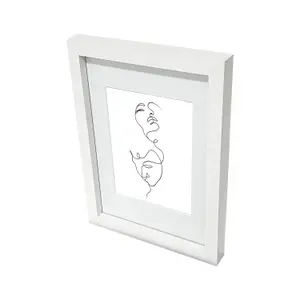 Matt White Pine effect Plain Single Picture frame (H)32.3cm x (W)23.6cm