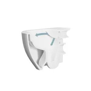 VitrA Koa White Slim Wall hung Round Toilet set with Soft close seat