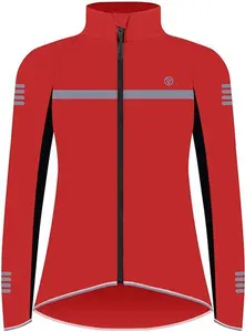 Reflective Softshell Running Jacket - Waterproof - Womens - UK 12 / EUR 40 - Proviz - Classic - Red - Gift For A Runner