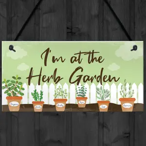 Red Ocean Novelty Garden Signs And Plaques Herb Garden Sign Shed Sign Home Decor Gift Keepsake