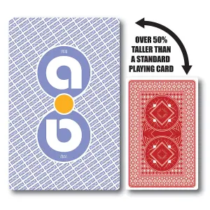 Jumbo Laminated Playing Cards - Standard Deck - Poker Casino Style Card Games