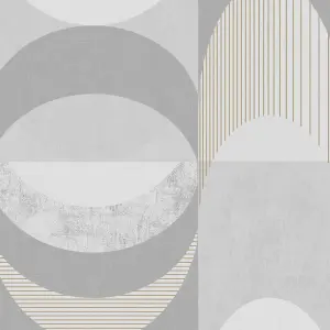 Superfresco Easy Grey Geometric Smooth Wallpaper Sample