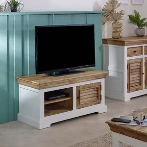 Alfie TV Cabinet/Bench - Mango Wood - L45 x W110 x H50 cm