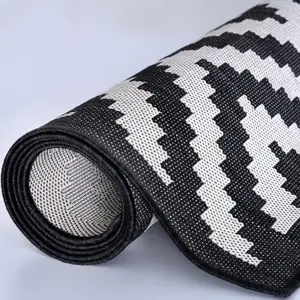 Ecology Collection Outdoor Rugs in Black  100bl