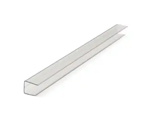 Polywall Clear Capping strip (W)16mm