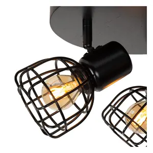 Lucide Filox Retro Ceiling Spotlight 25cm - 1xE27 - Black